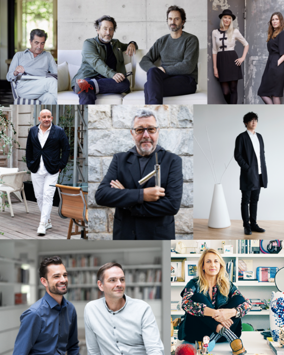 Collage med alle AXOR designere.