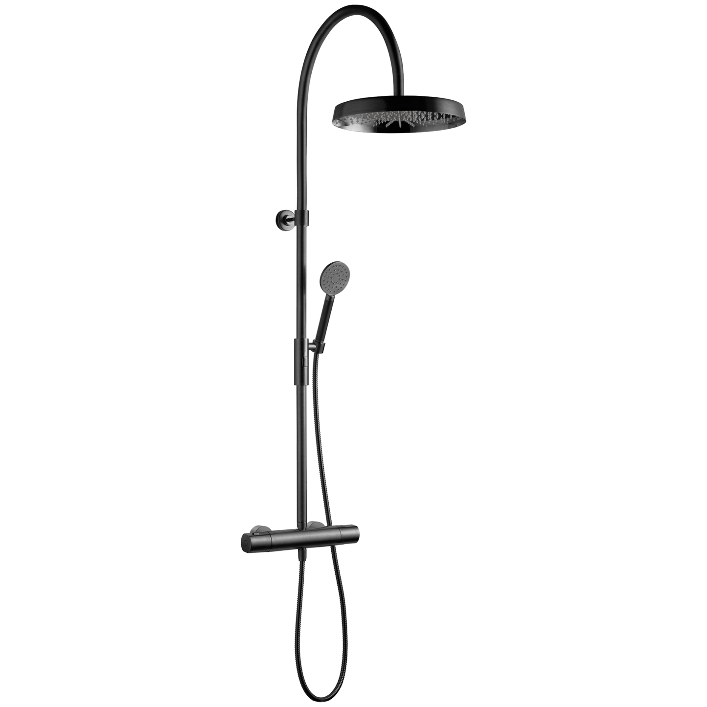 ARM7300 Takdusjsett i Brushed Black Chrome fra Tapwell.