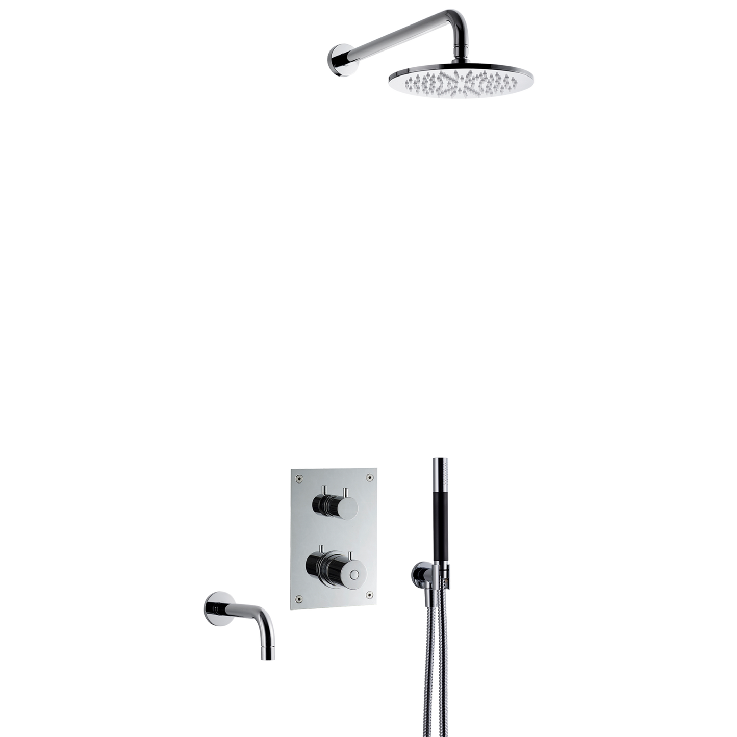 BOX7368 Innbyggingsdusj med Badekartut i Chrome fra Tapwell.