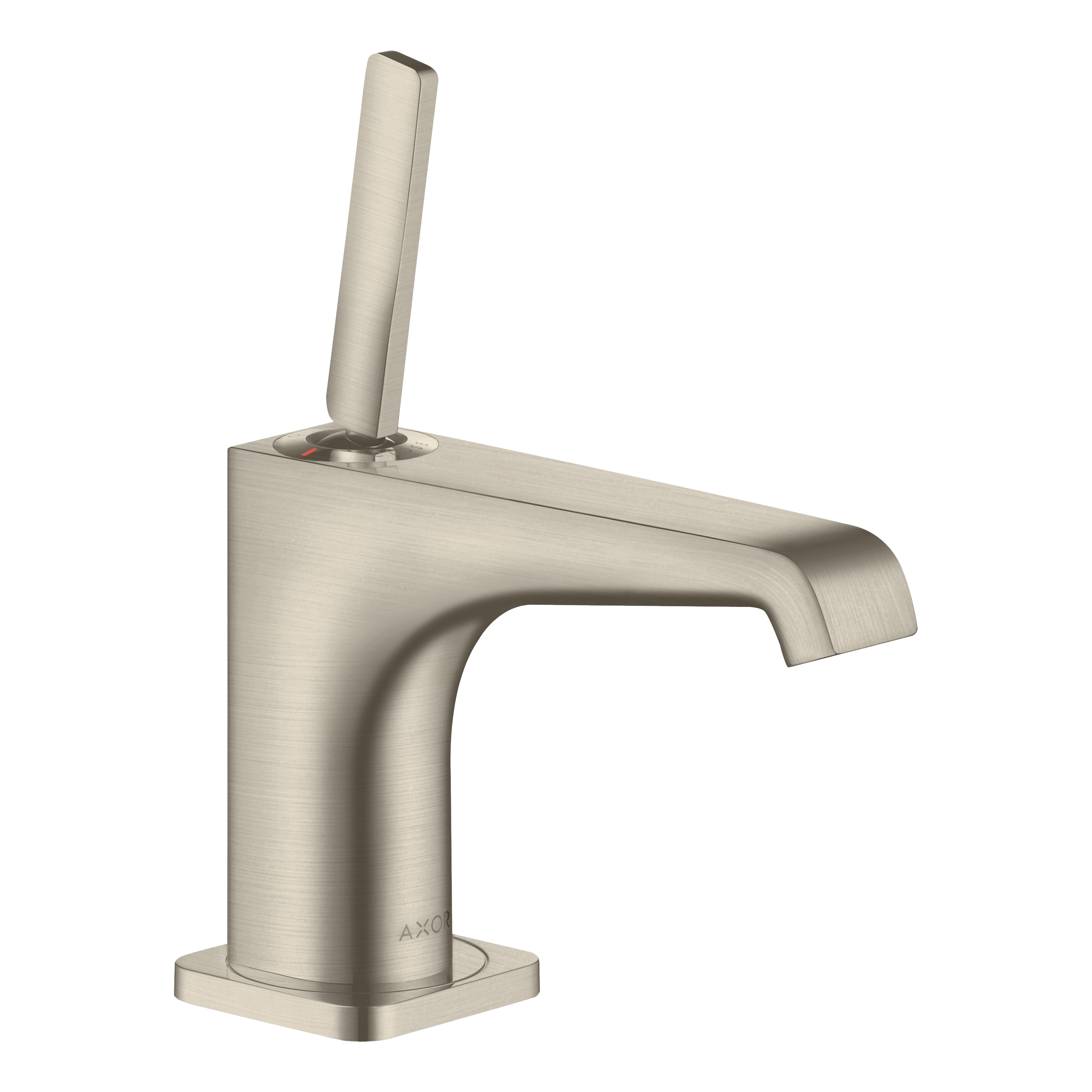 AXOR Citterio E Single Pin Handle Pillar Faucet 90 without Waste Set from Brandt in Brushed Nickel finish
