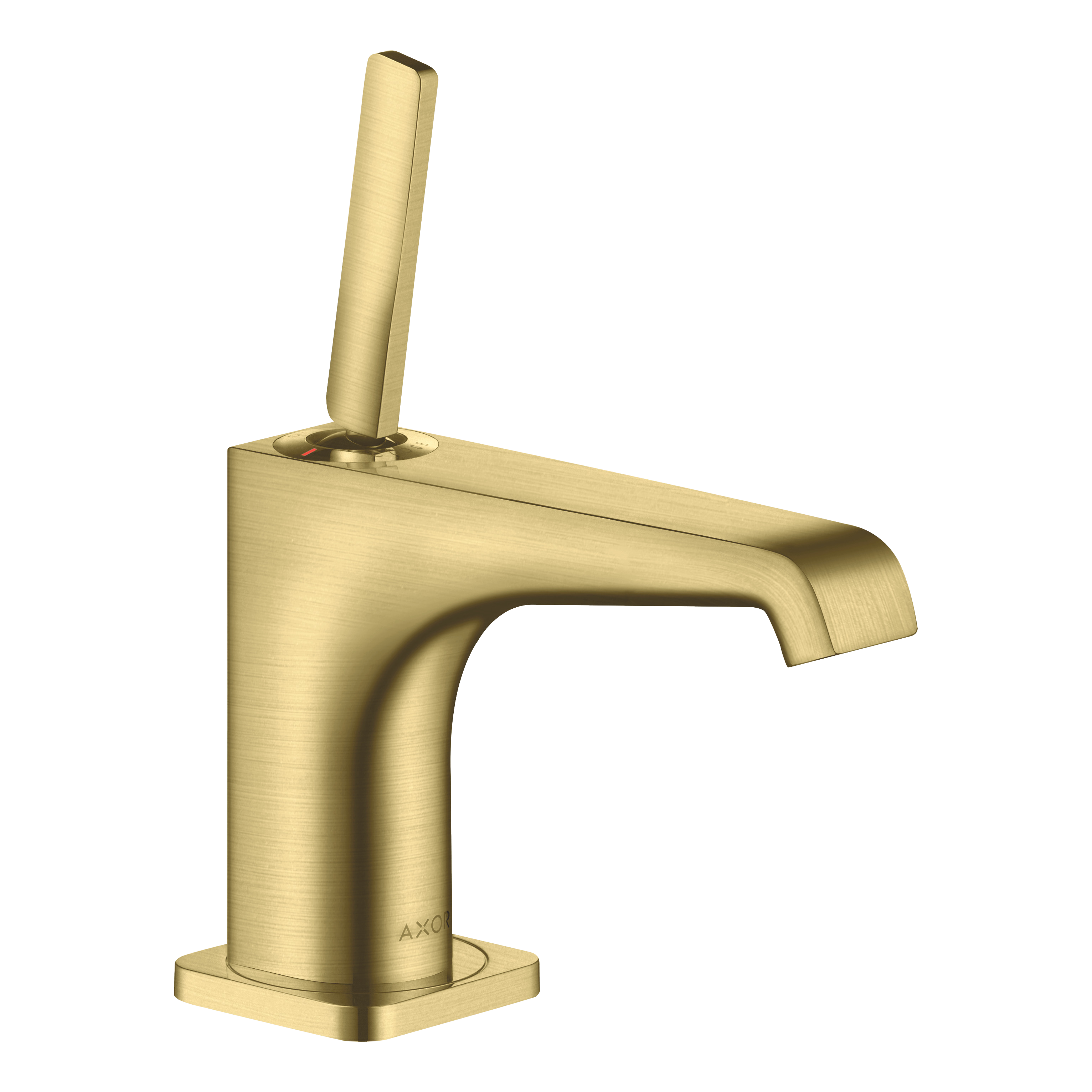 AXOR Citterio E Single Pin Handle Pillar Faucet 90 without Waste Set from Brandt in Brushed Brass finish