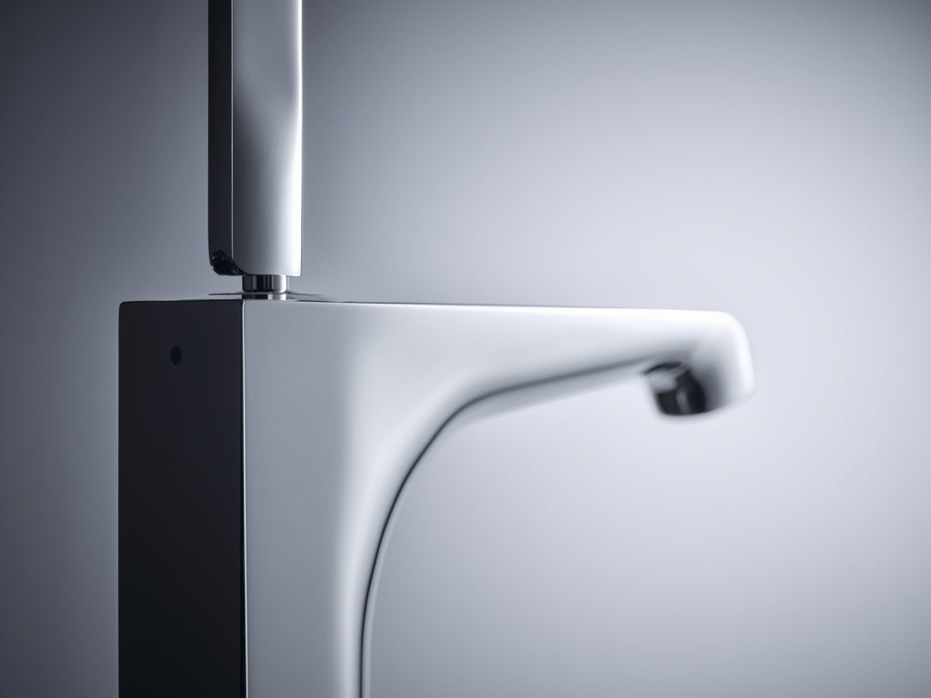 AXOR Citterio E Single Pin Handle Basin Mixer Faucet 130 with Pop-Up Waste Set from Brandt in Chrome finish