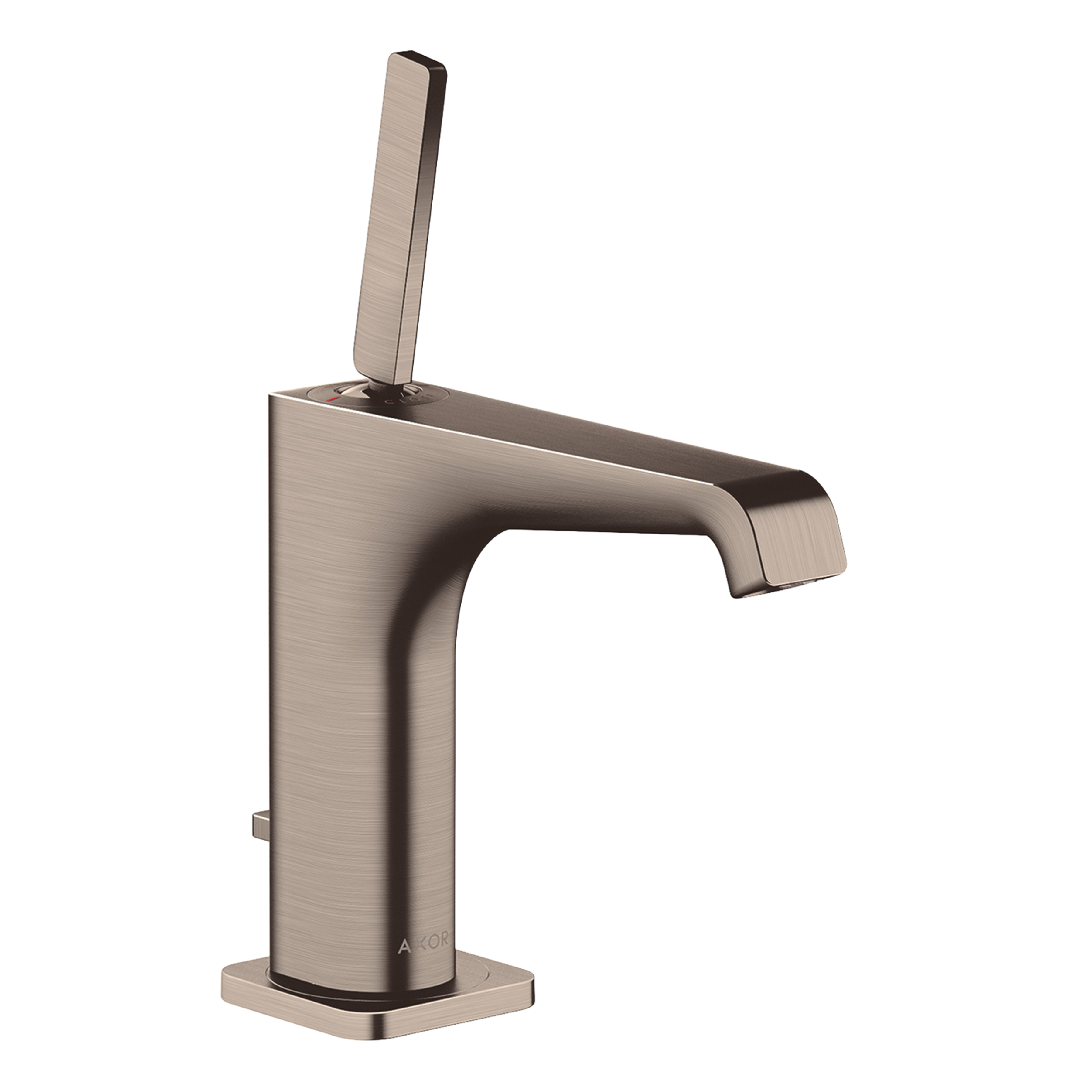 AXOR Citterio E Single Pin Handle Basin Mixer Faucet 130 with Pop-Up Waste Set from Brandt in Brushed Nickel finish