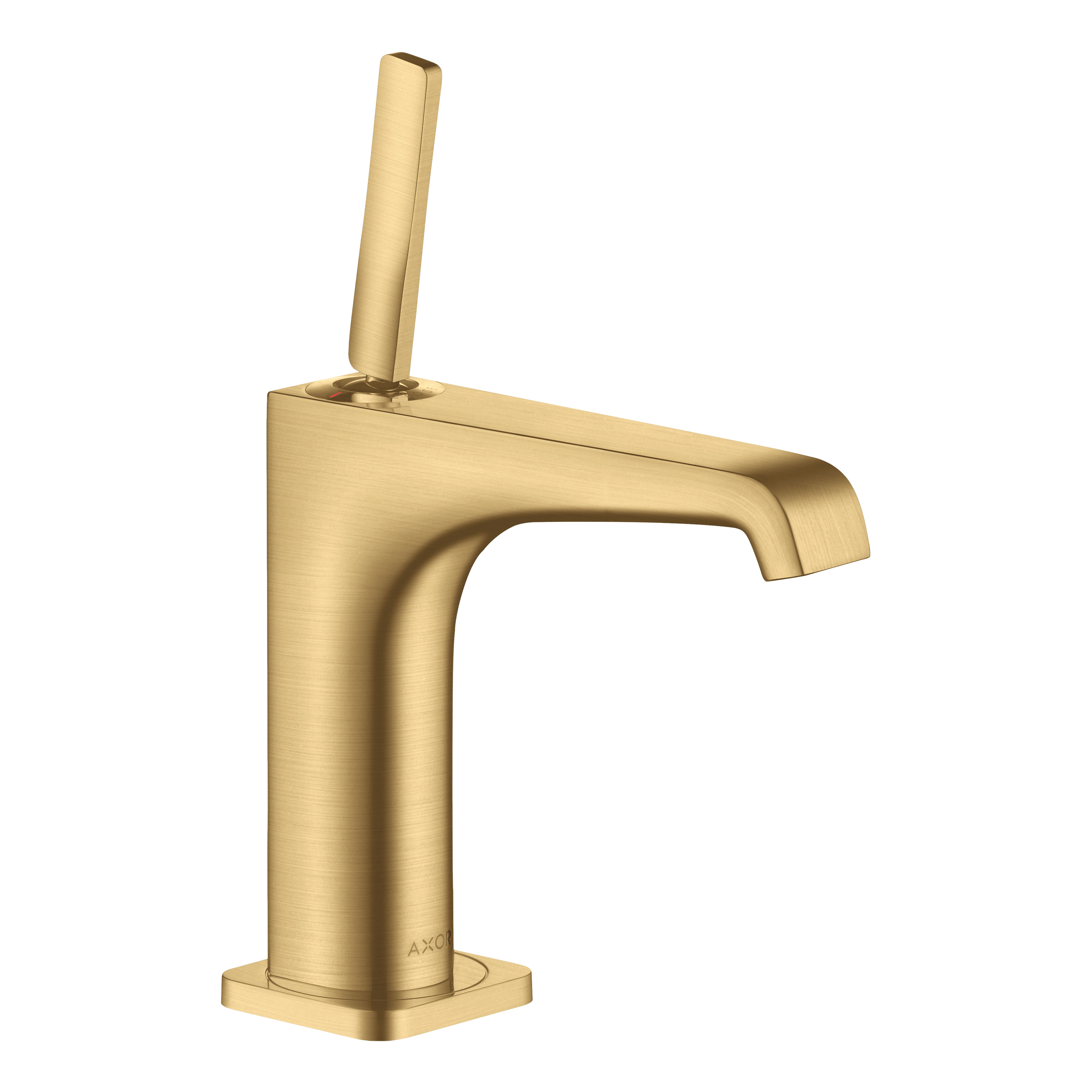 AXOR Citterio E Single Pin Handle Basin Mixer Faucet 130 with Open Waste Set from Brandt in Brushed Gold Optic finish