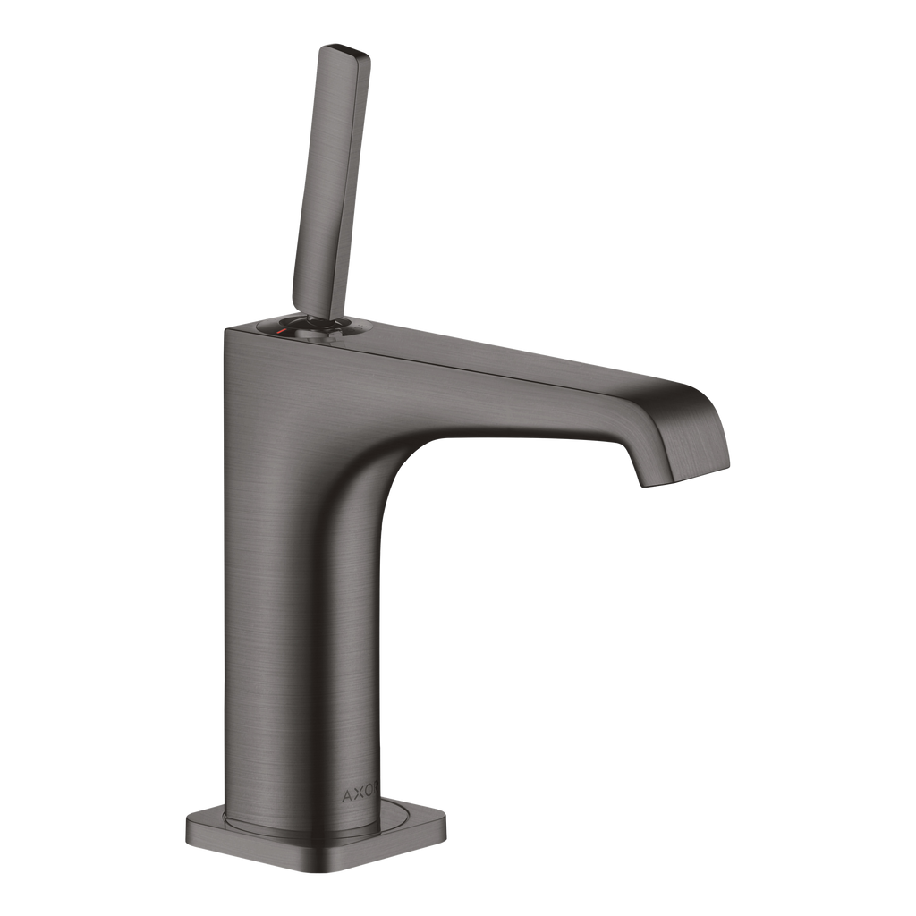 AXOR Citterio E Single Pin Handle Basin Mixer Faucet 130 with Open Waste Set from Brandt in Brushed Black Chrome finish
