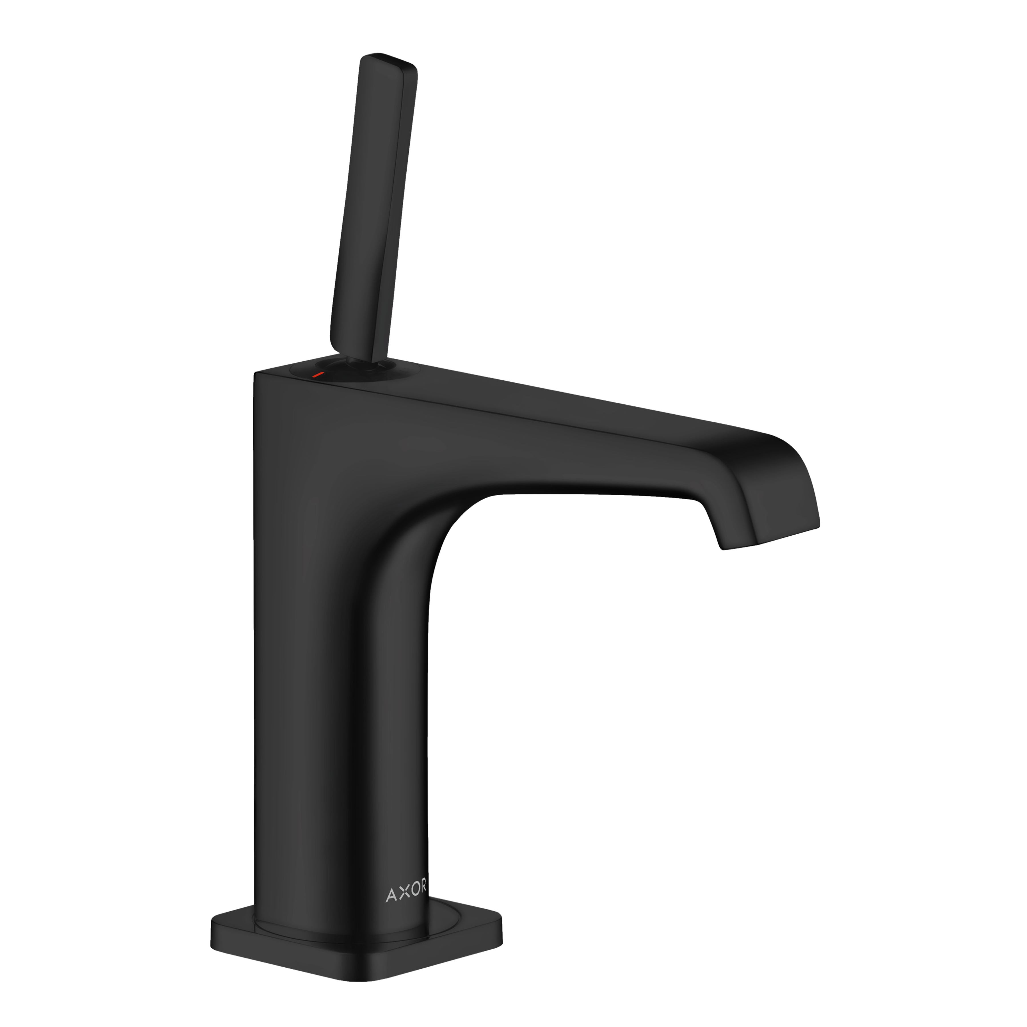 AXOR Citterio E Single Pin Handle Basin Mixer Faucet 130 with Open Waste Set from Brandt in Matt Black finish