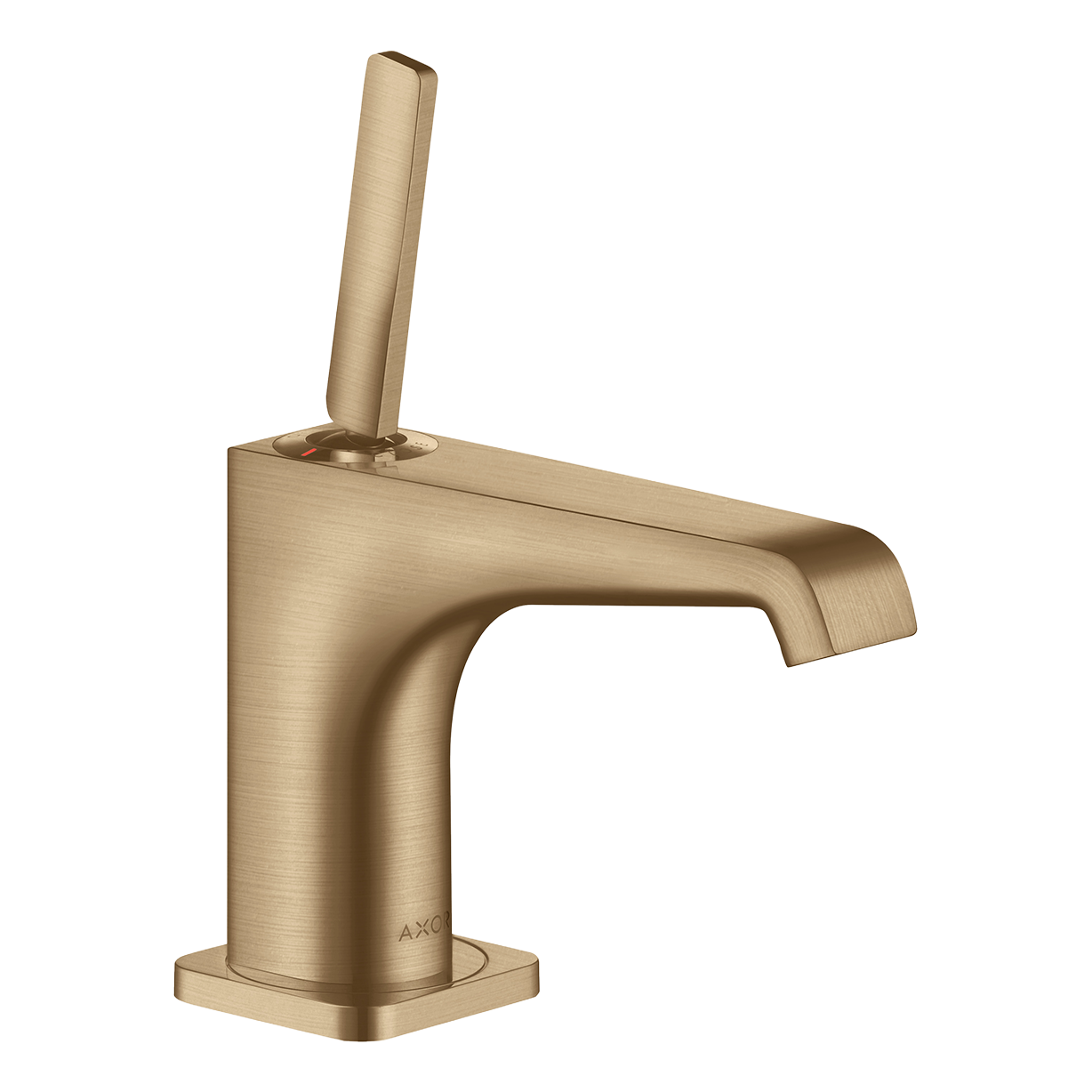 AXOR Citterio E Single Pin Handle Basin Mixer Faucet 90 with Open Waste Set from Brandt in Brushed Bronze finish