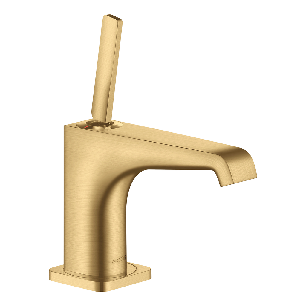 AXOR Citterio E Single Pin Handle Basin Mixer Faucet 90 with Open Waste Set from Brandt in Brushed Gold Optic finish