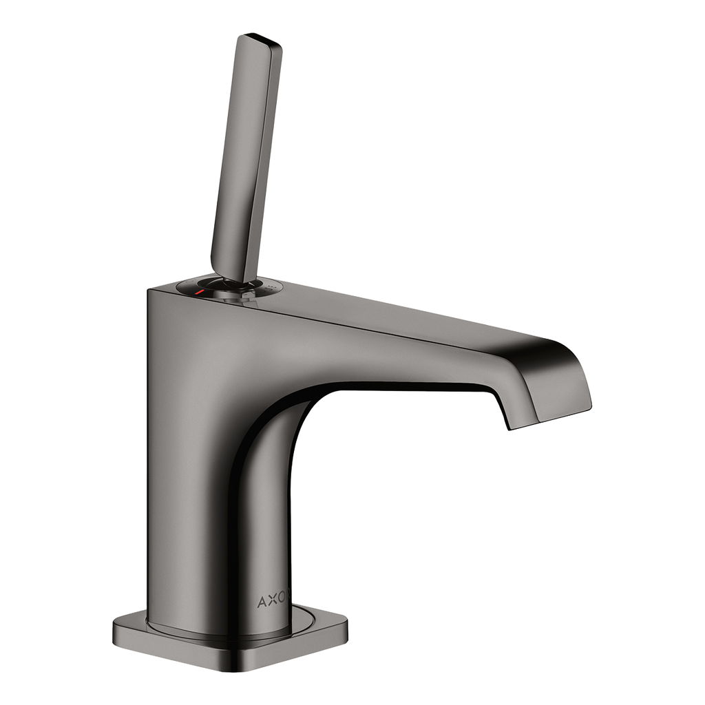 AXOR Citterio E Single Pin Handle Basin Mixer Faucet 90 with Open Waste Set from Brandt in Polished Black Chrome finish