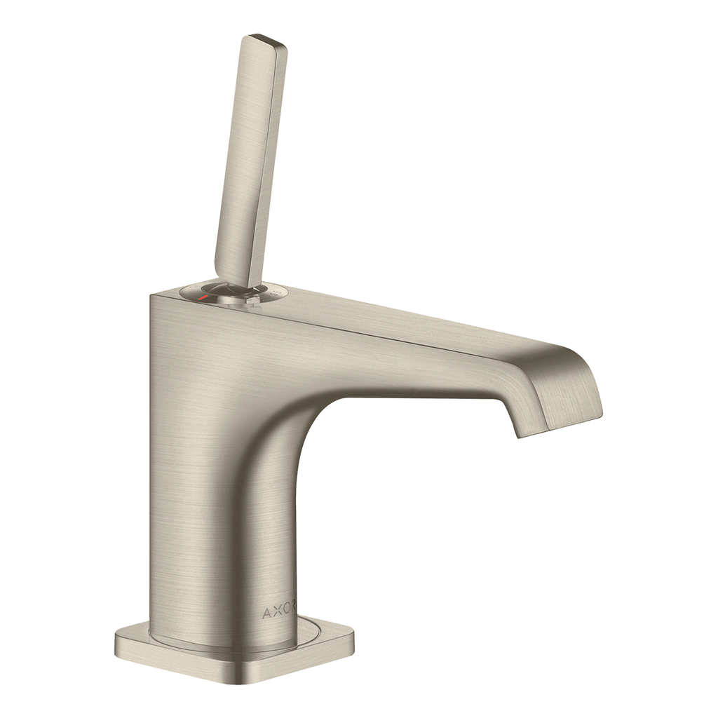 AXOR Citterio E Single Pin Handle Basin Mixer Faucet 90 with Open Waste Set from Brandt in Brushed Nickel finish