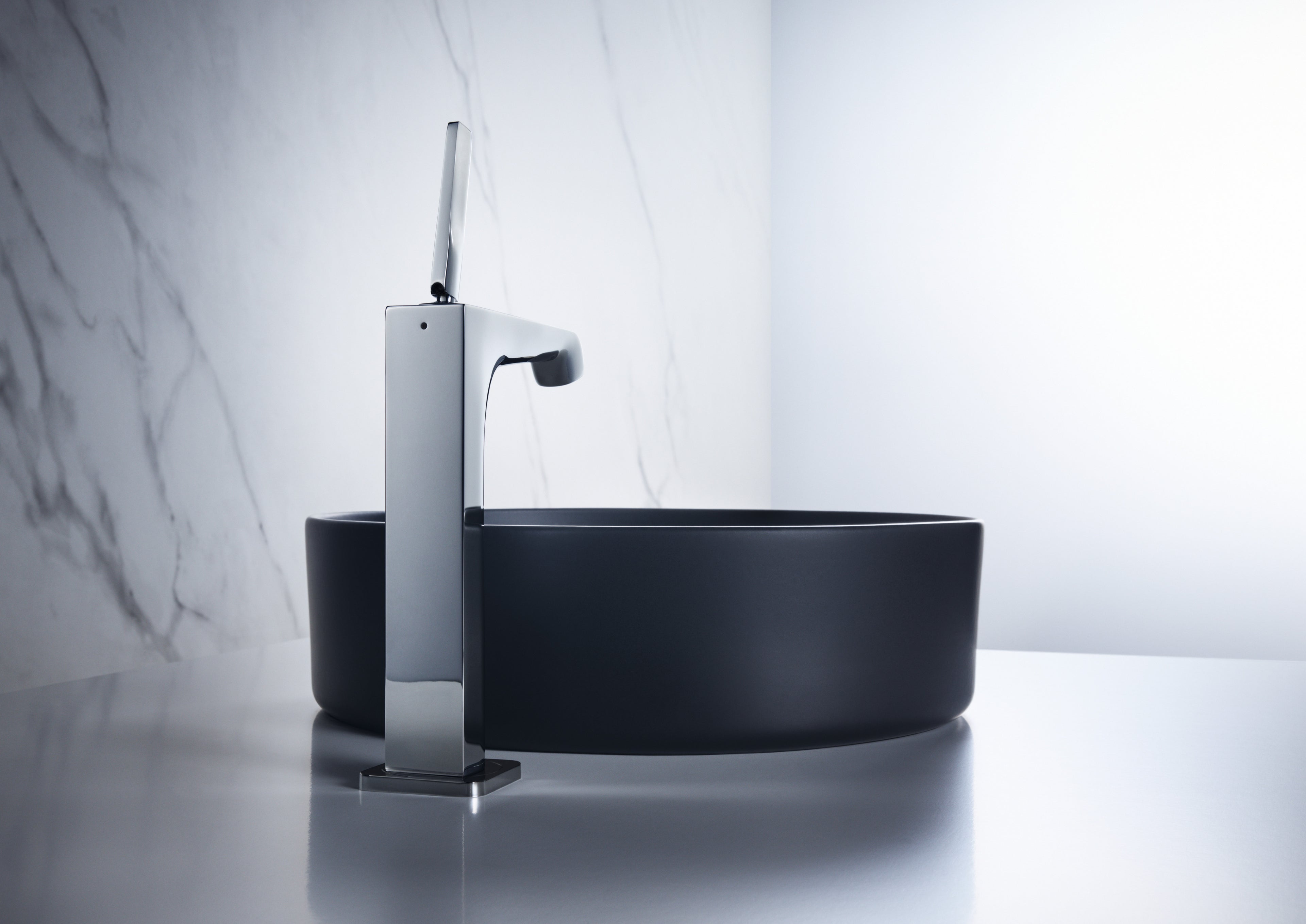 AXOR Citterio E Single Pin Handle Basin Mixer Faucet 190 with Open Waste Set from Brandt in Chrome finish