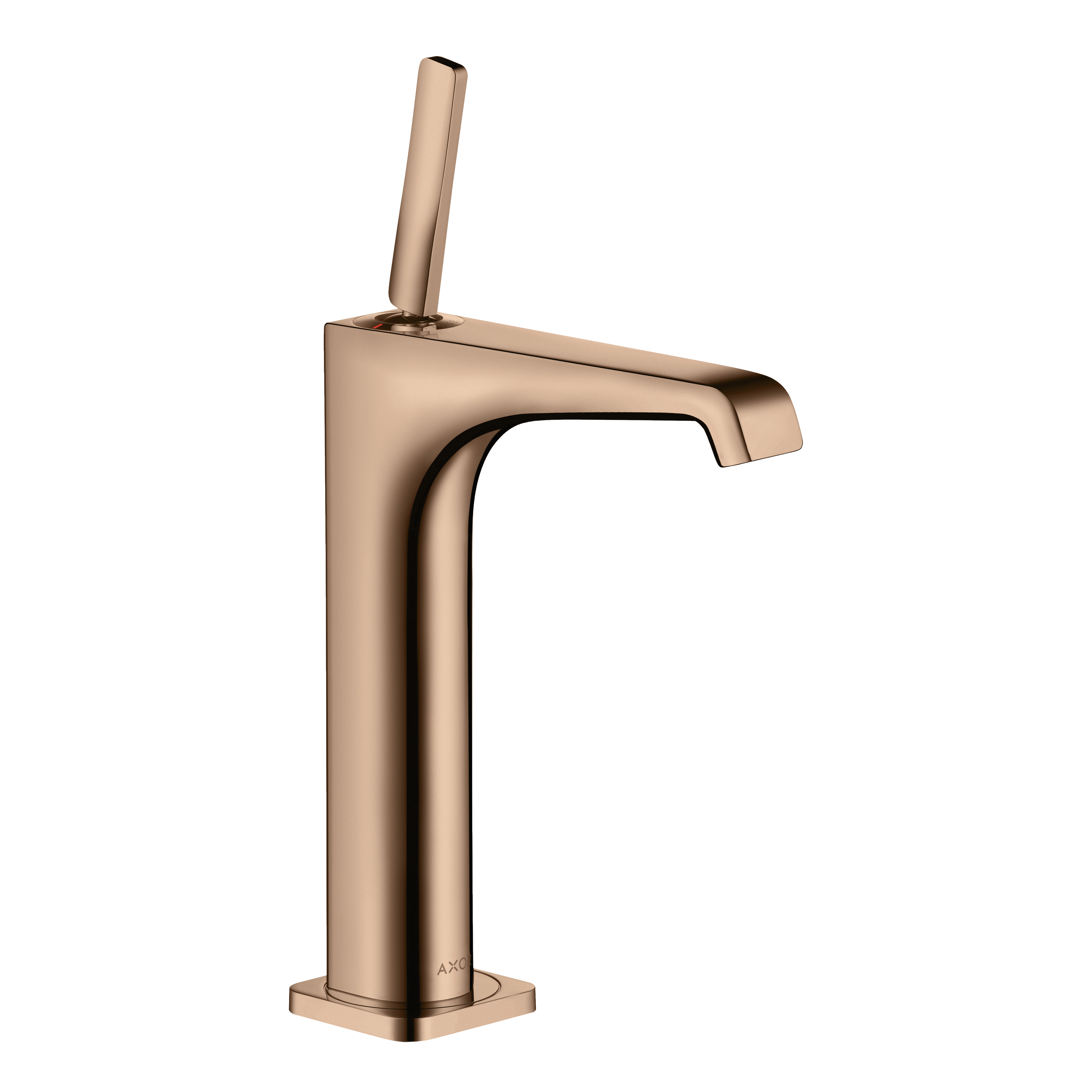 AXOR Citterio E Single Pin Handle Basin Mixer Faucet 190 with Open Waste Set from Brandt in Polished Red Gold finish