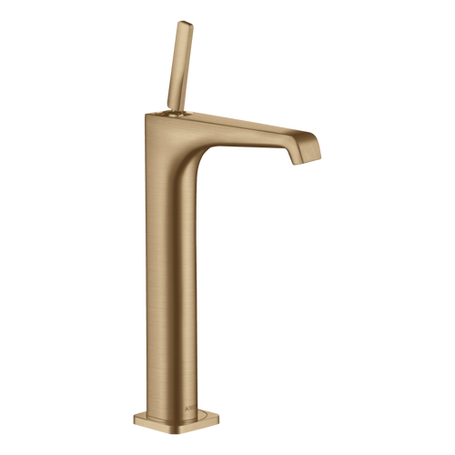 AXOR Citterio E Single Pin Handle Basin Mixer Faucet 250 with Open Waste Set from Brandt in Brushed Bronze finish