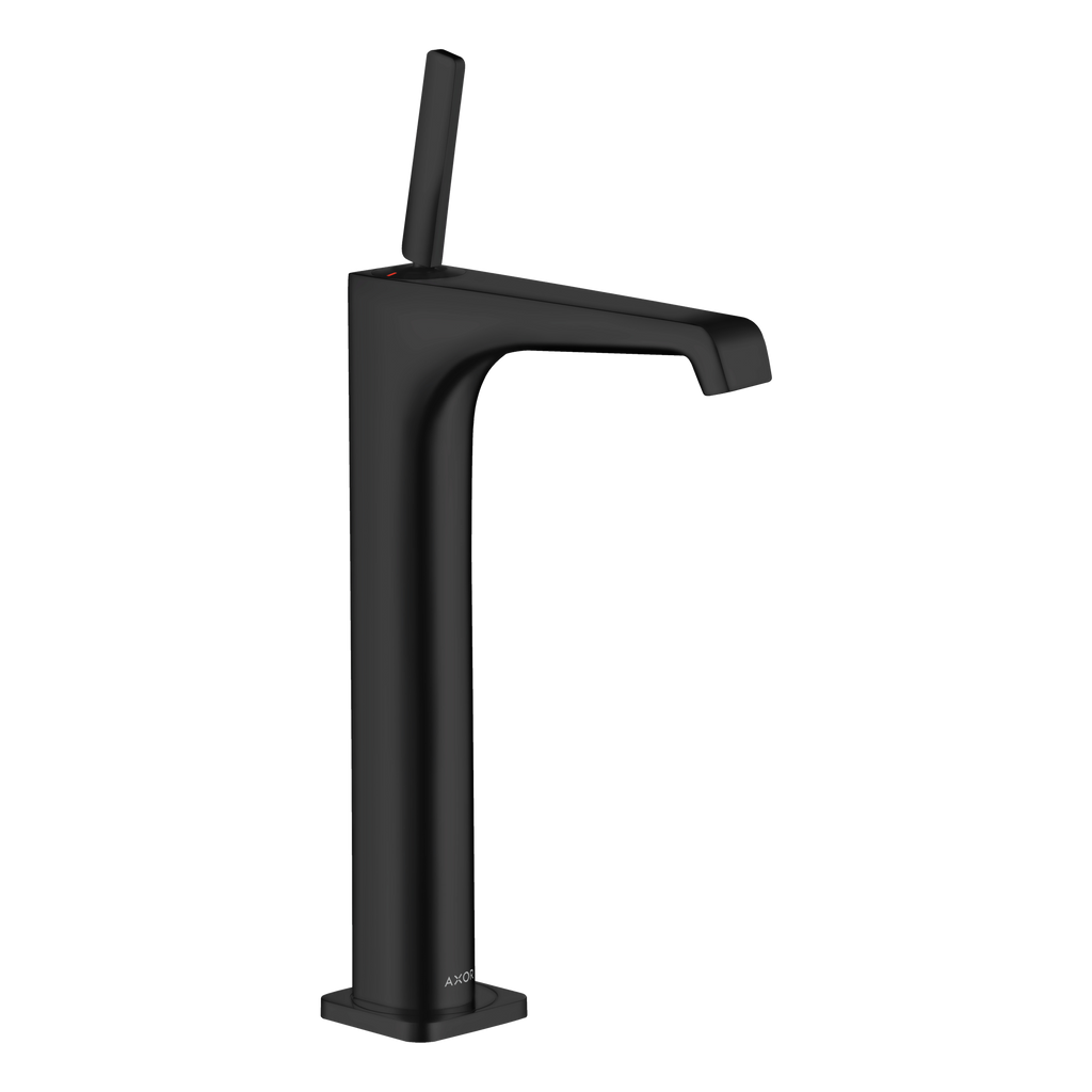 AXOR Citterio E Single Pin Handle Basin Mixer Faucet 250 with Open Waste Set from Brandt in Matt Black finish