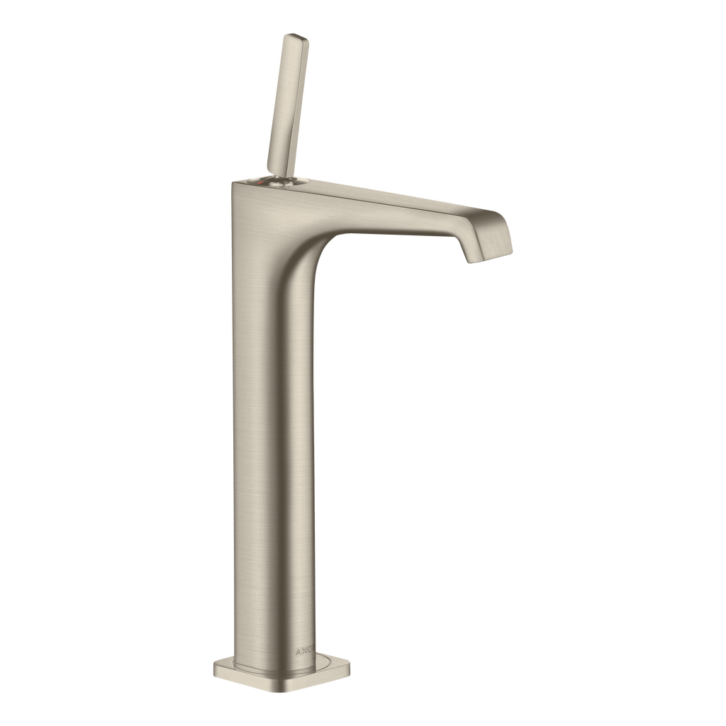 AXOR Citterio E Single Pin Handle Basin Mixer Faucet 250 with Open Waste Set from Brandt in Brushed Nickel finish