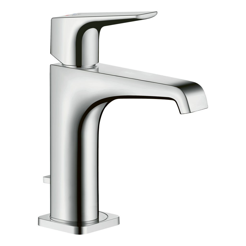 AXOR Citterio E Single Lever Handle Basin Mixer Faucet 130 with Pop-Up Waste Set from Brandt in Chrome finish