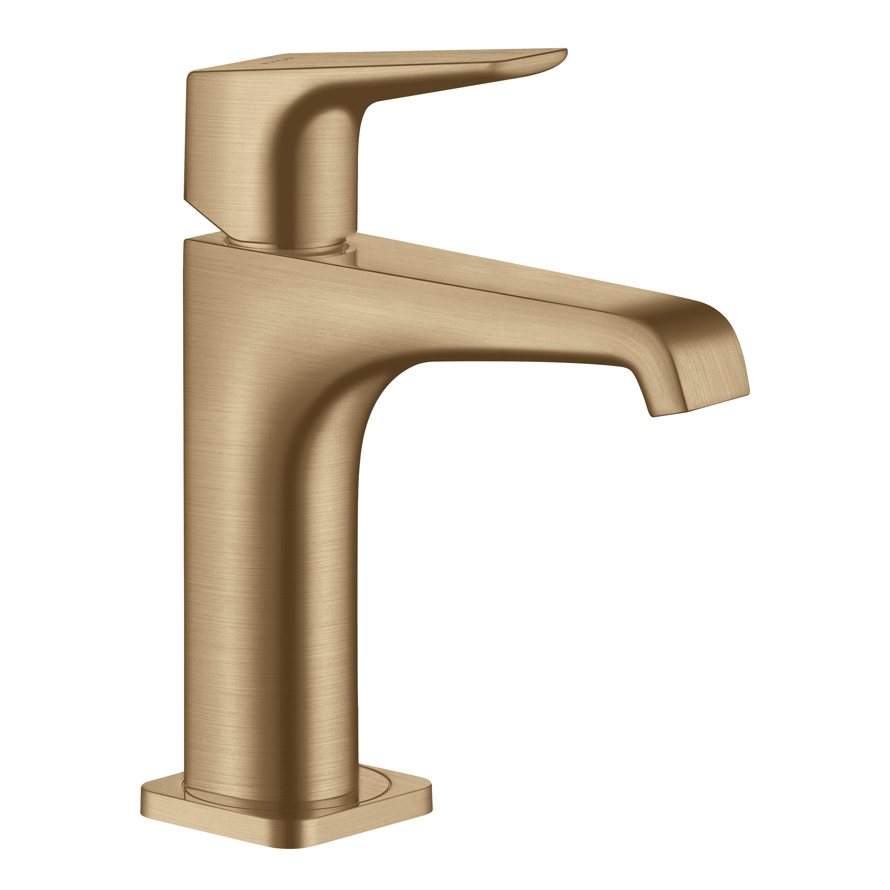 AXOR Citterio E Single Lever Handle Basin Mixer Faucet 130 with Open Waste Set from Brandt in Brushed Bronze finish