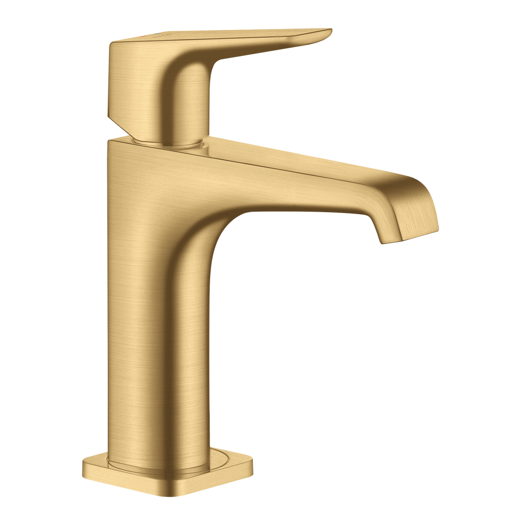 AXOR Citterio E Single Lever Handle Basin Mixer Faucet 130 with Open Waste Set from Brandt in Brushed Gold Optic finish