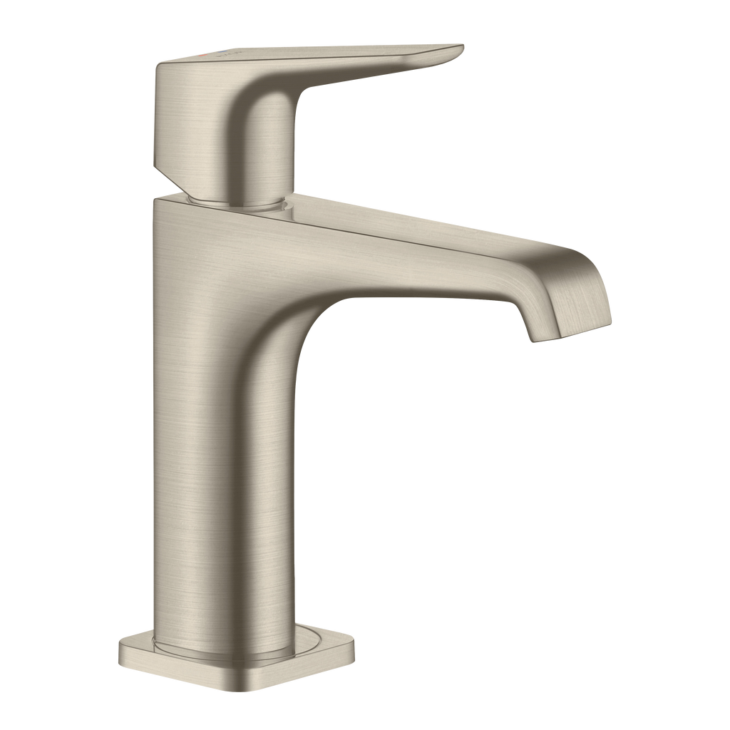 AXOR Citterio E Single Lever Handle Basin Mixer Faucet 130 with Open Waste Set from Brandt in Brushed Nickel finish