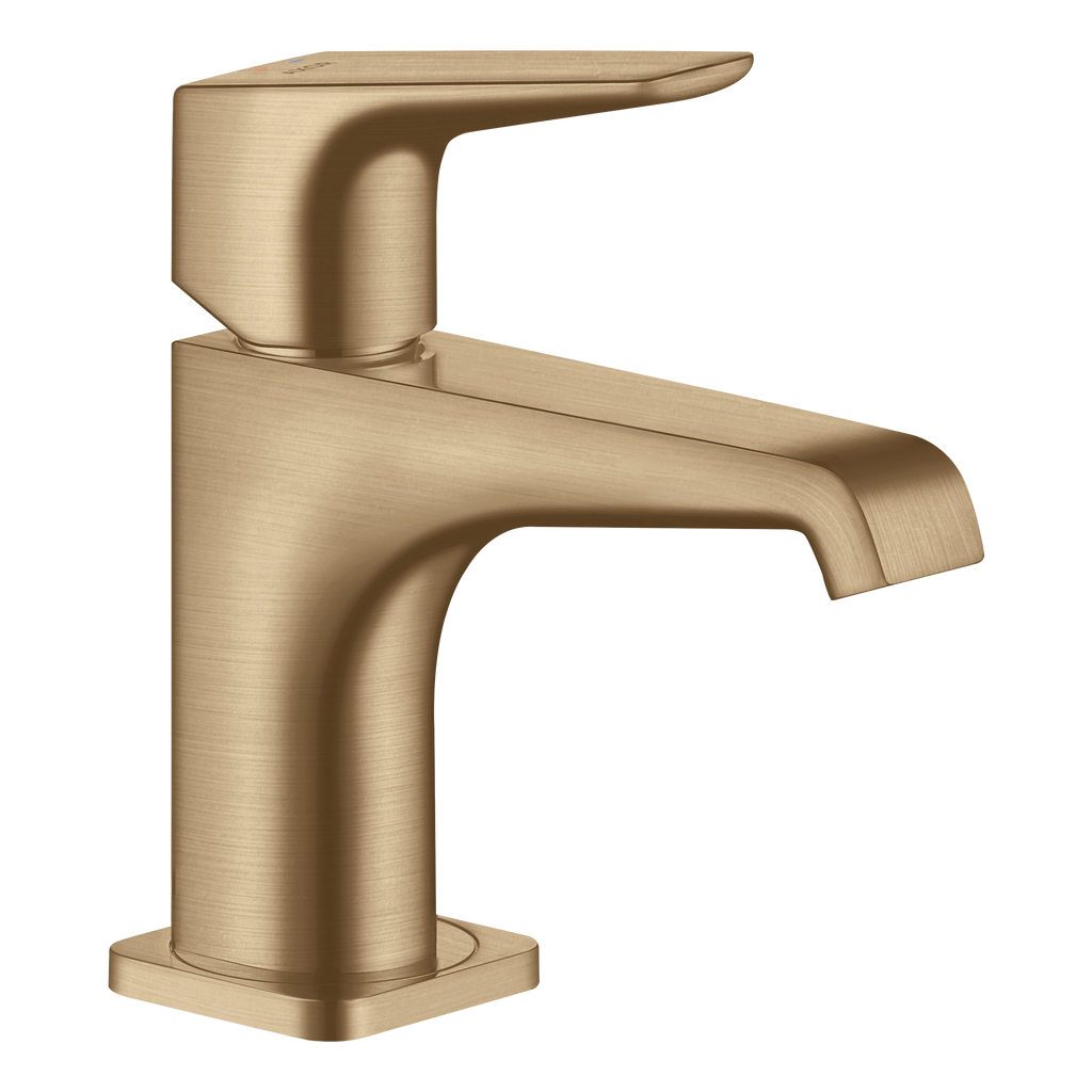 AXOR Citterio E Single Lever Handle Basin Mixer Faucet 90 with Open Waste Set from Brandt in Brushed Bronze finish