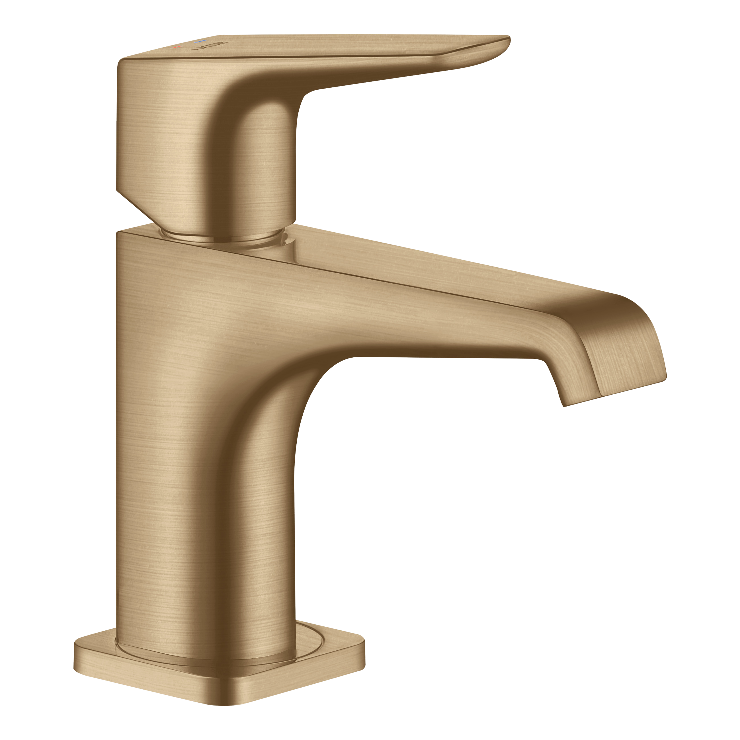 AXOR Citterio E Single Lever Handle Basin Mixer Faucet 90 with Open Waste Set from Brandt in Brushed Bronze finish