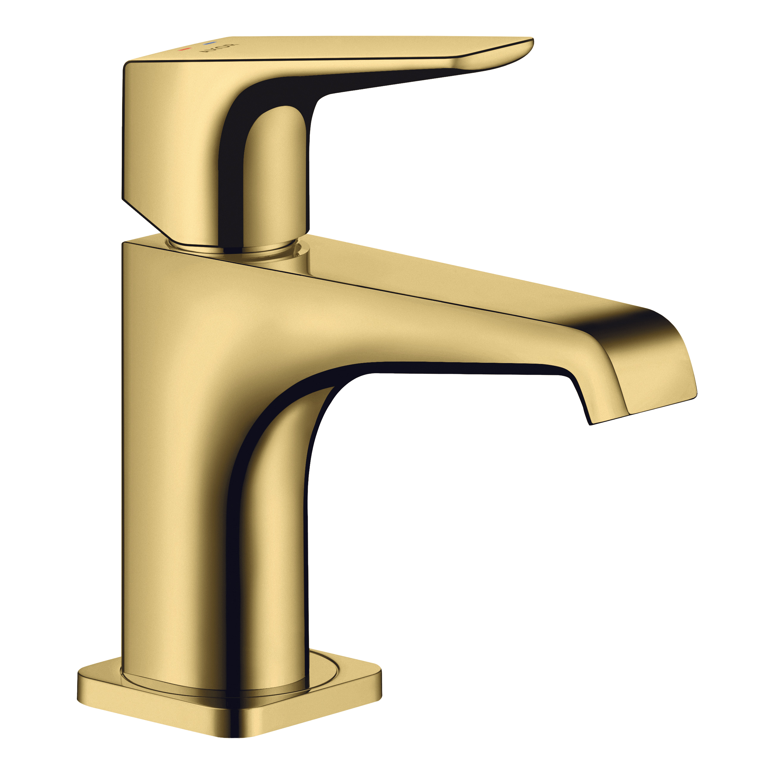 AXOR Citterio E Single Lever Handle Basin Mixer Faucet 90 with Open Waste Set from Brandt in Polished Gold Optic finish