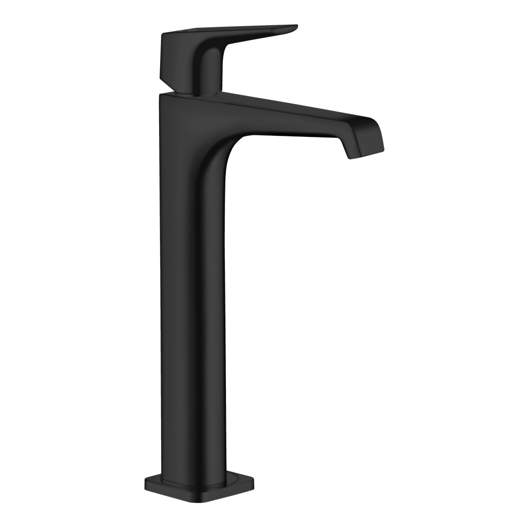 AXOR Citterio E Single Lever Handle Basin Mixer Faucet 250 with Open Waste Set from Brandt in Matt Black finish