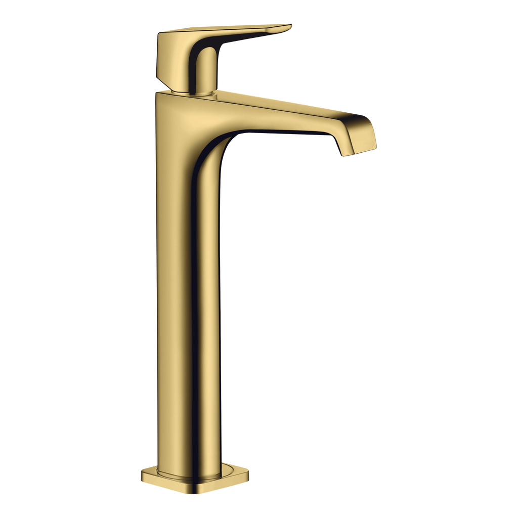 AXOR Citterio E Single Lever Handle Basin Mixer Faucet 250 with Open Waste Set from Brandt in Polished Gold Optic finish