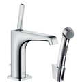AXOR Citterio E Single Lever Handle Basin Mixer Faucet 130 with Bidette Hand Shower from Brandt in Brushed Black Chrome finish