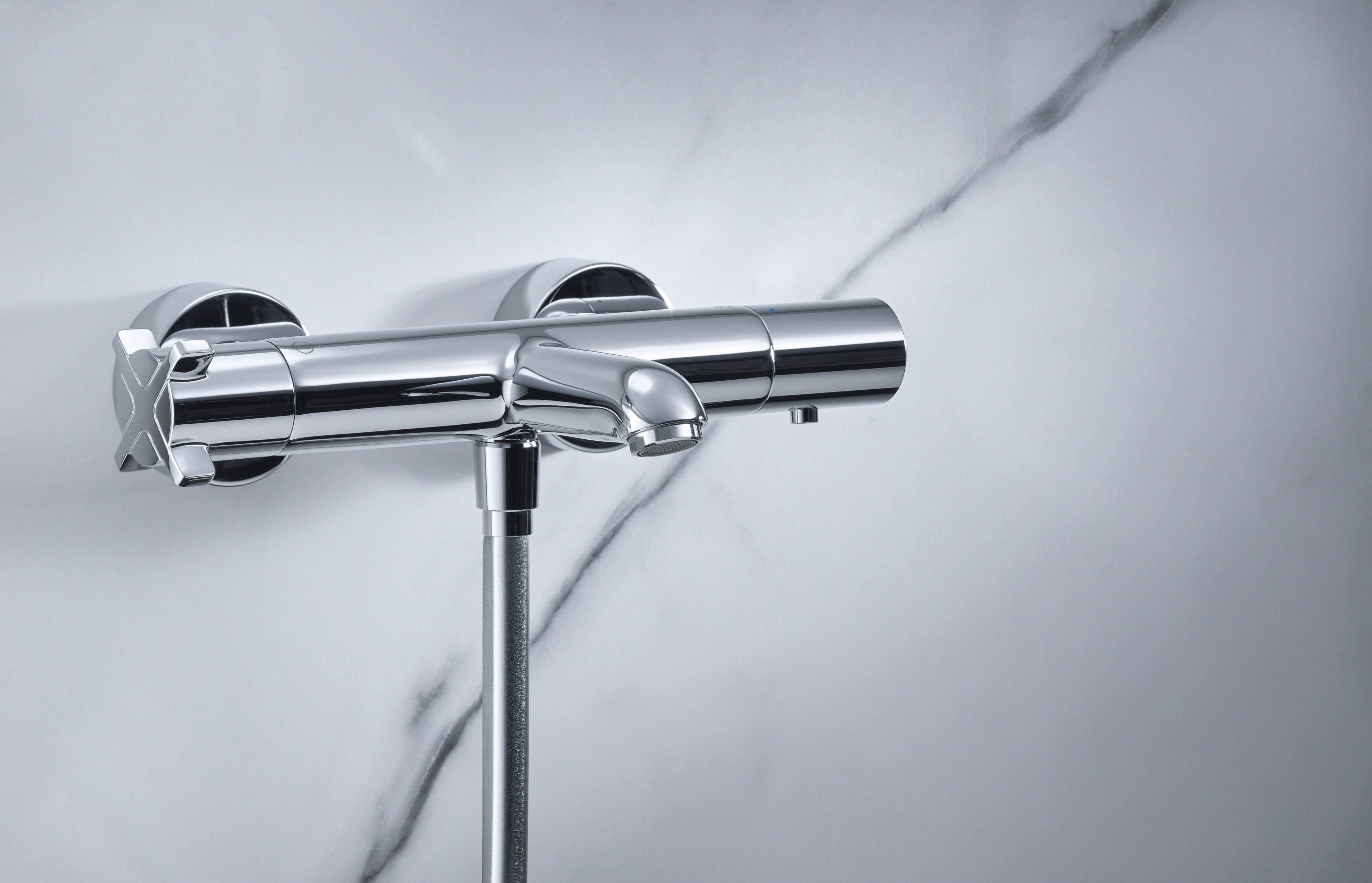 AXOR Citterio E Bath & Shower Thermostatic Mixer Faucet from Brandt in Chrome finish