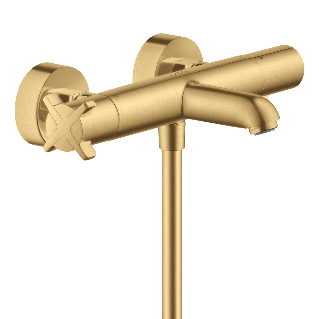 AXOR Citterio E Bath & Shower Thermostatic Mixer Faucet from Brandt in Brushed Gold Optic finish