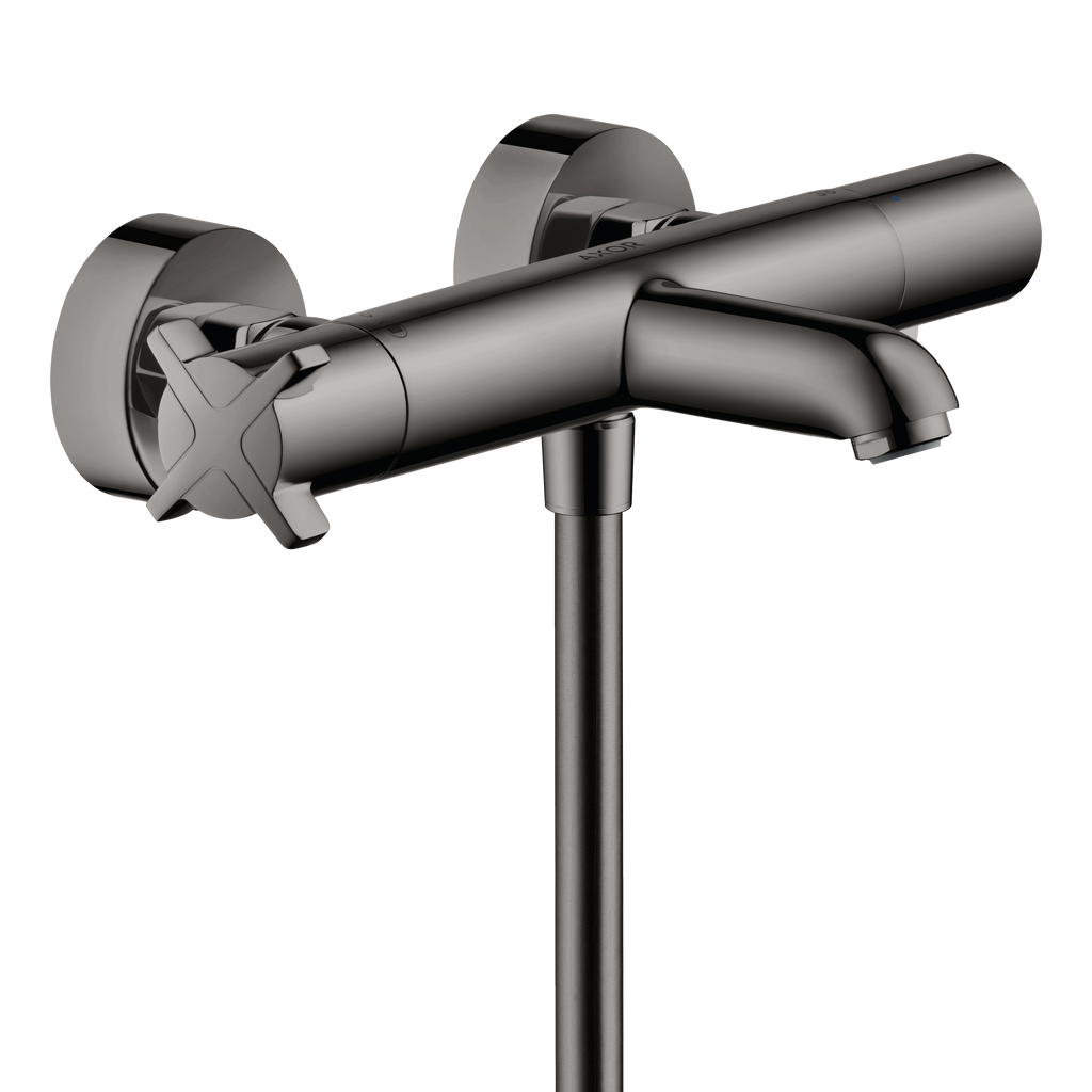 AXOR Citterio E Bath & Shower Thermostatic Mixer Faucet from Brandt in Polished Black Chrome finish