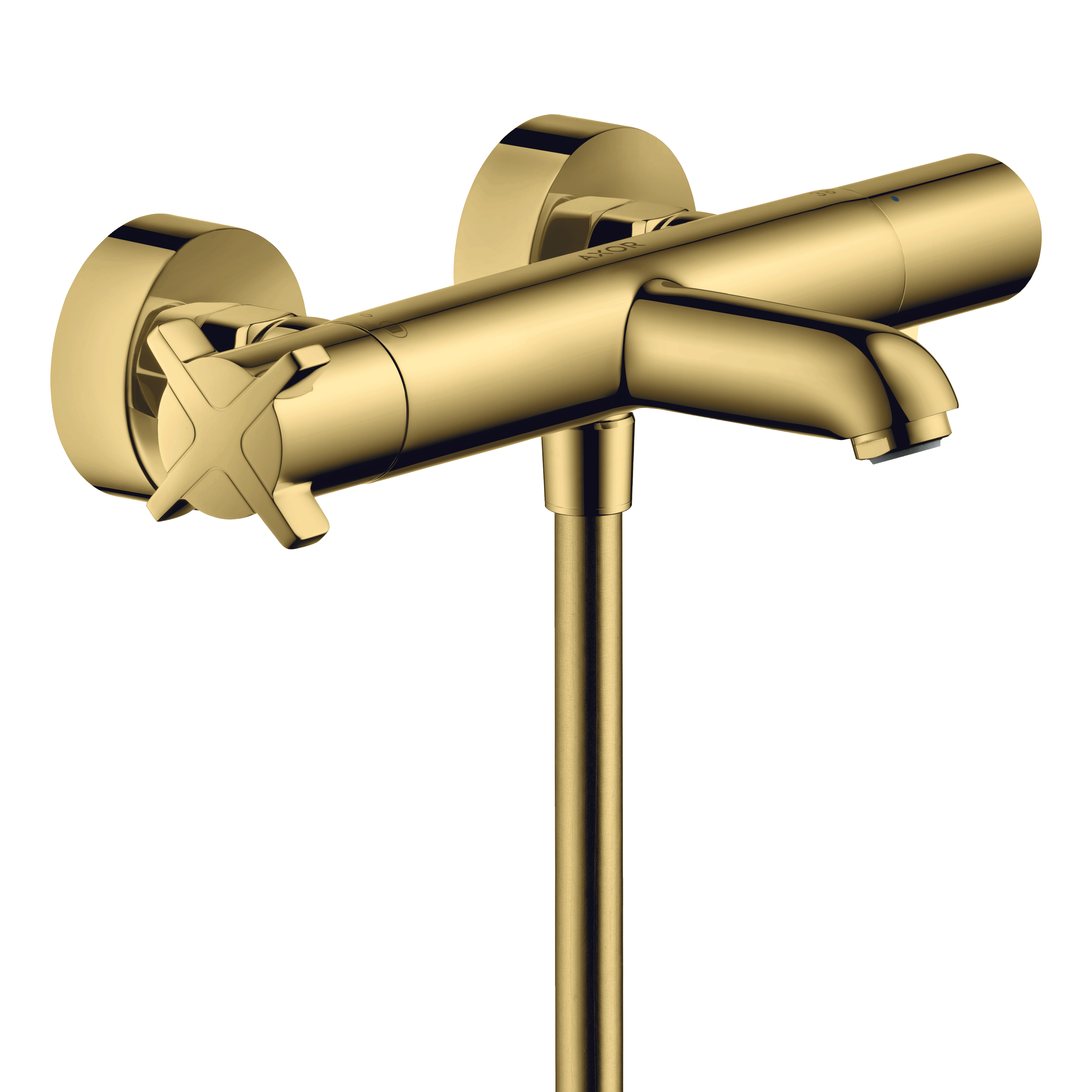 AXOR Citterio E Bath & Shower Thermostatic Mixer Faucet from Brandt in Polished Gold Optic finish