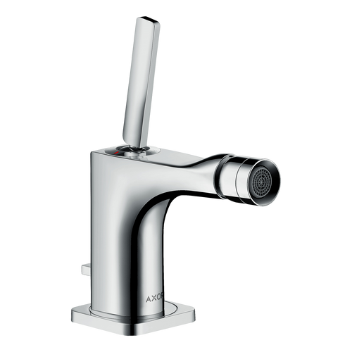 AXOR Citterio E Single Pin Handle Bidet Mixer Faucet with Pop-Up Waste Set from Brandt in Chrome finish