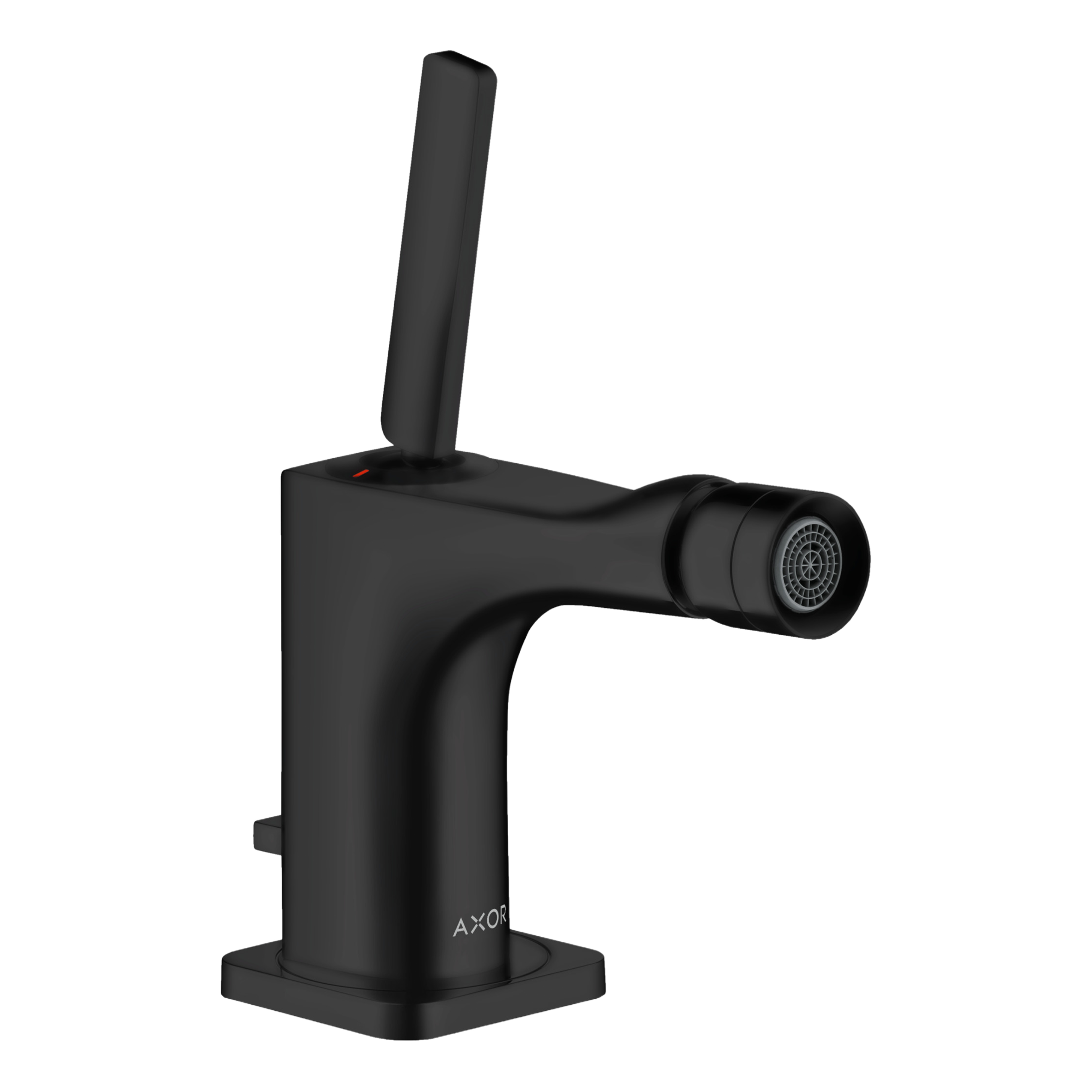 AXOR Citterio E Single Pin Handle Bidet Mixer Faucet with Pop-Up Waste Set from Brandt in Matt Black finish