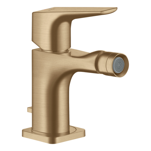 AXOR Citterio E Single Lever Handle Bidet Mixer Faucet with Lever Handle and Pop-Up Waste Set from Brandt in Brushed Bronze finish