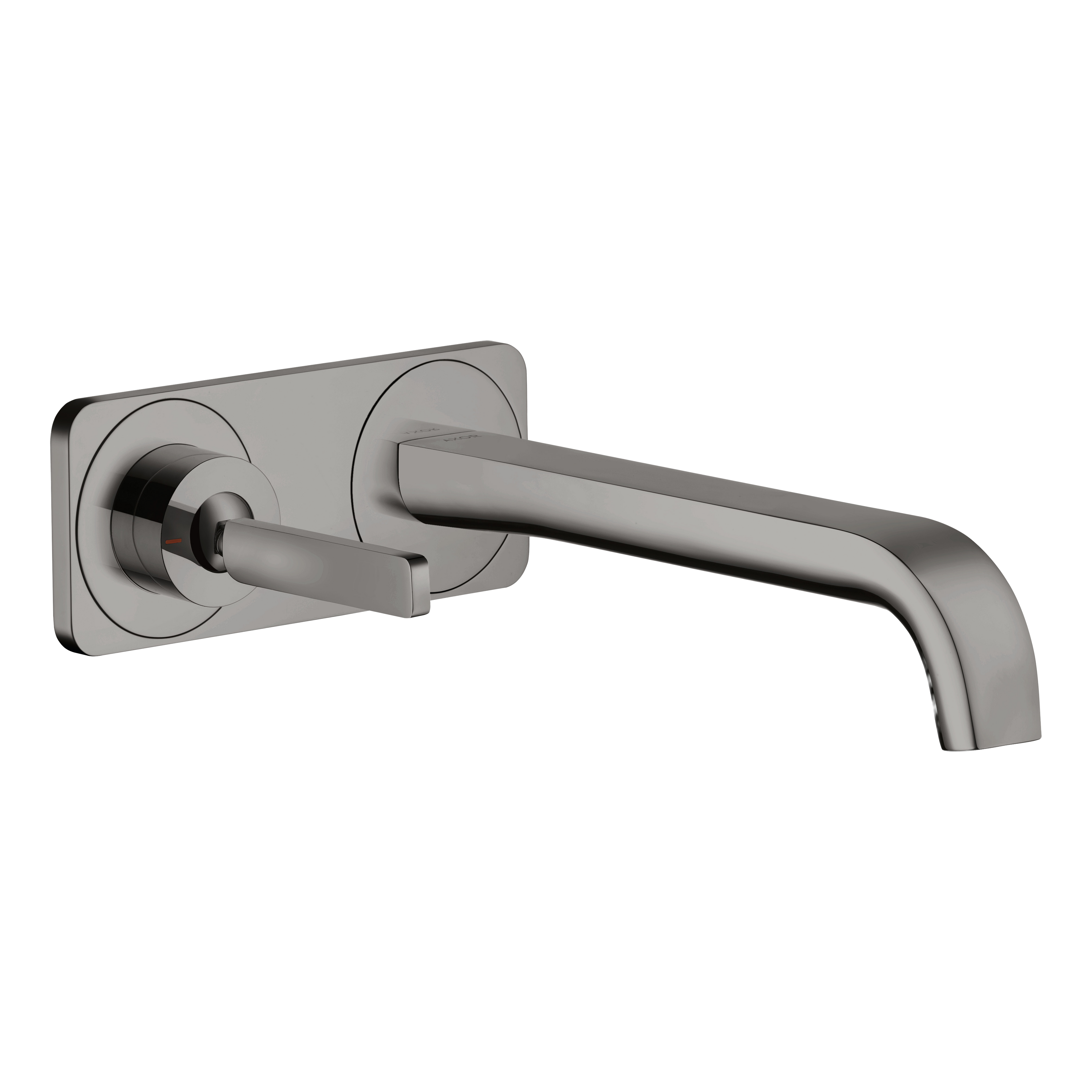 AXOR Citterio E Single Lever Handle 2-Hole Concealed Basin Mixer Faucet with 221 mm Spout and Plate from Brandt in Polished Black Chrome finish
