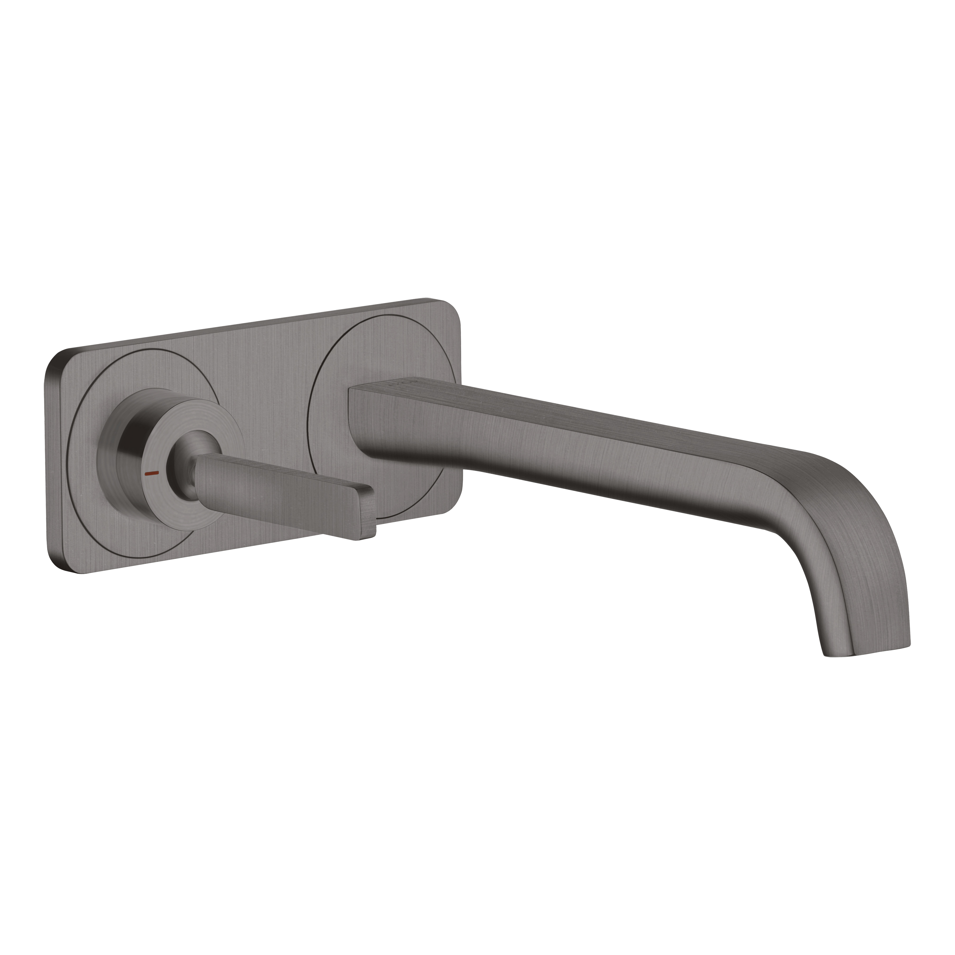 AXOR Citterio E Single Lever Handle 2-Hole Concealed Basin Mixer Faucet with 221 mm Spout and Plate from Brandt in Brushed Black Chrome finish
