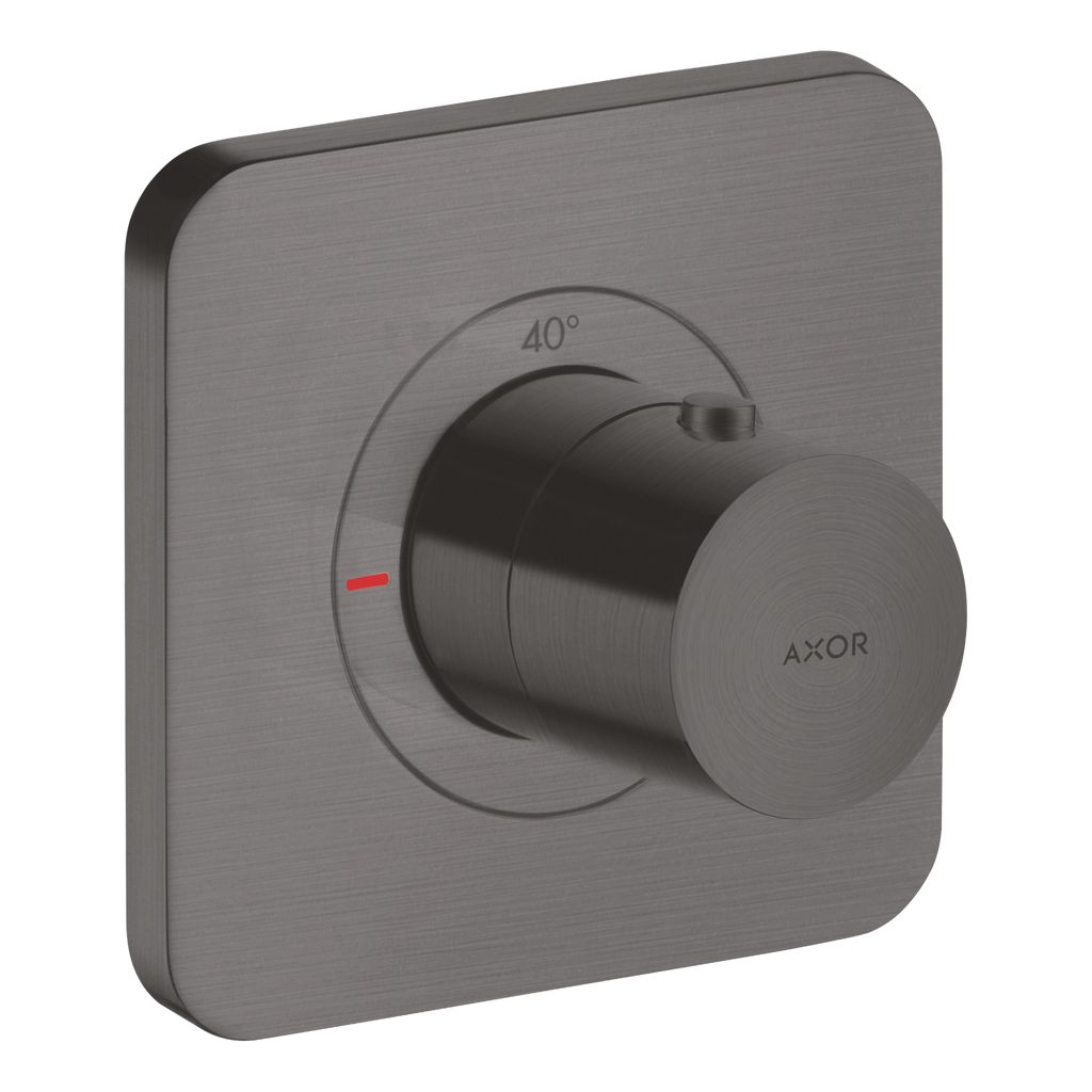 AXOR Citterio E Concealed Shower Thermostat 120/120 from Brandt in Brushed Black Chrome finish