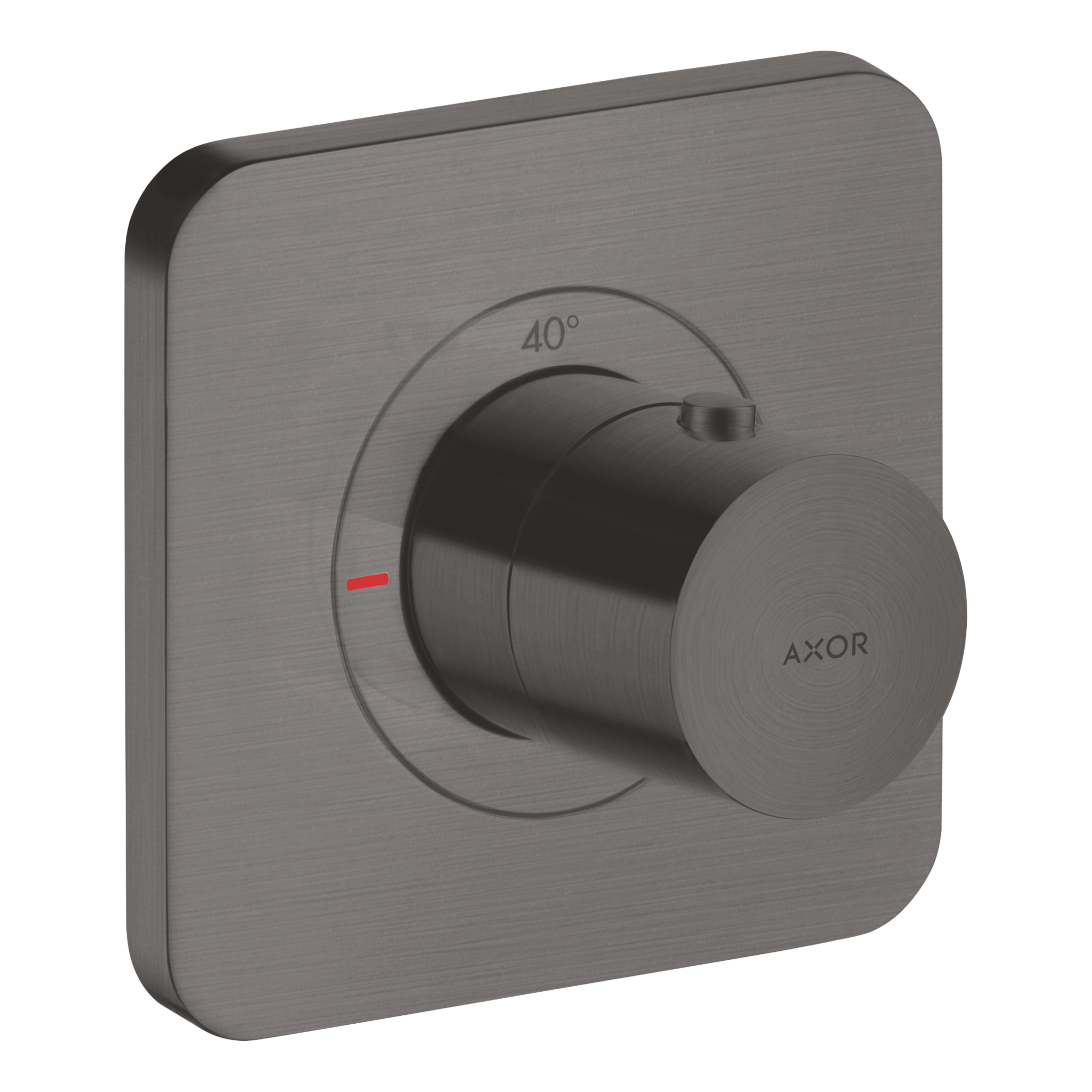 AXOR Citterio E Concealed Shower Thermostat 120/120 from Brandt in Brushed Black Chrome finish