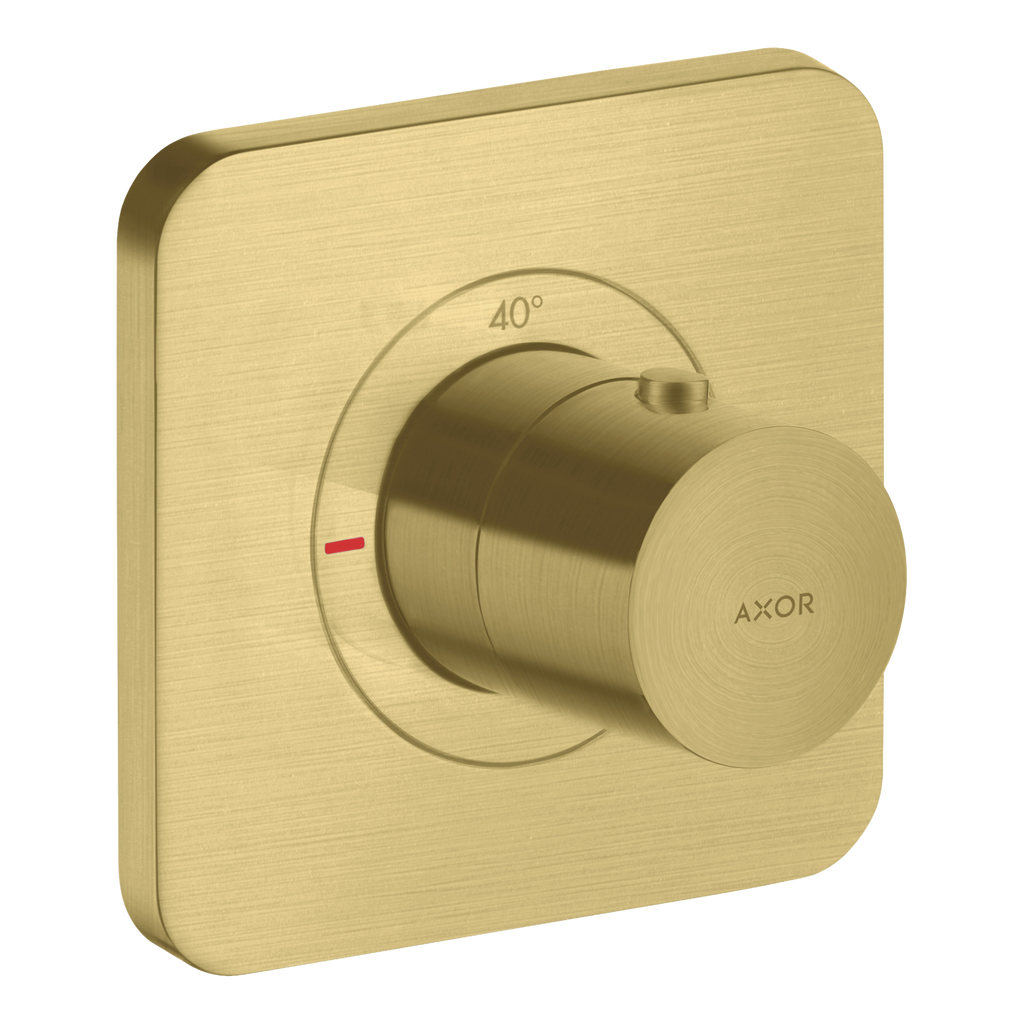 AXOR Citterio E Concealed Shower Thermostat 120/120 from Brandt in Brushed Brass finish