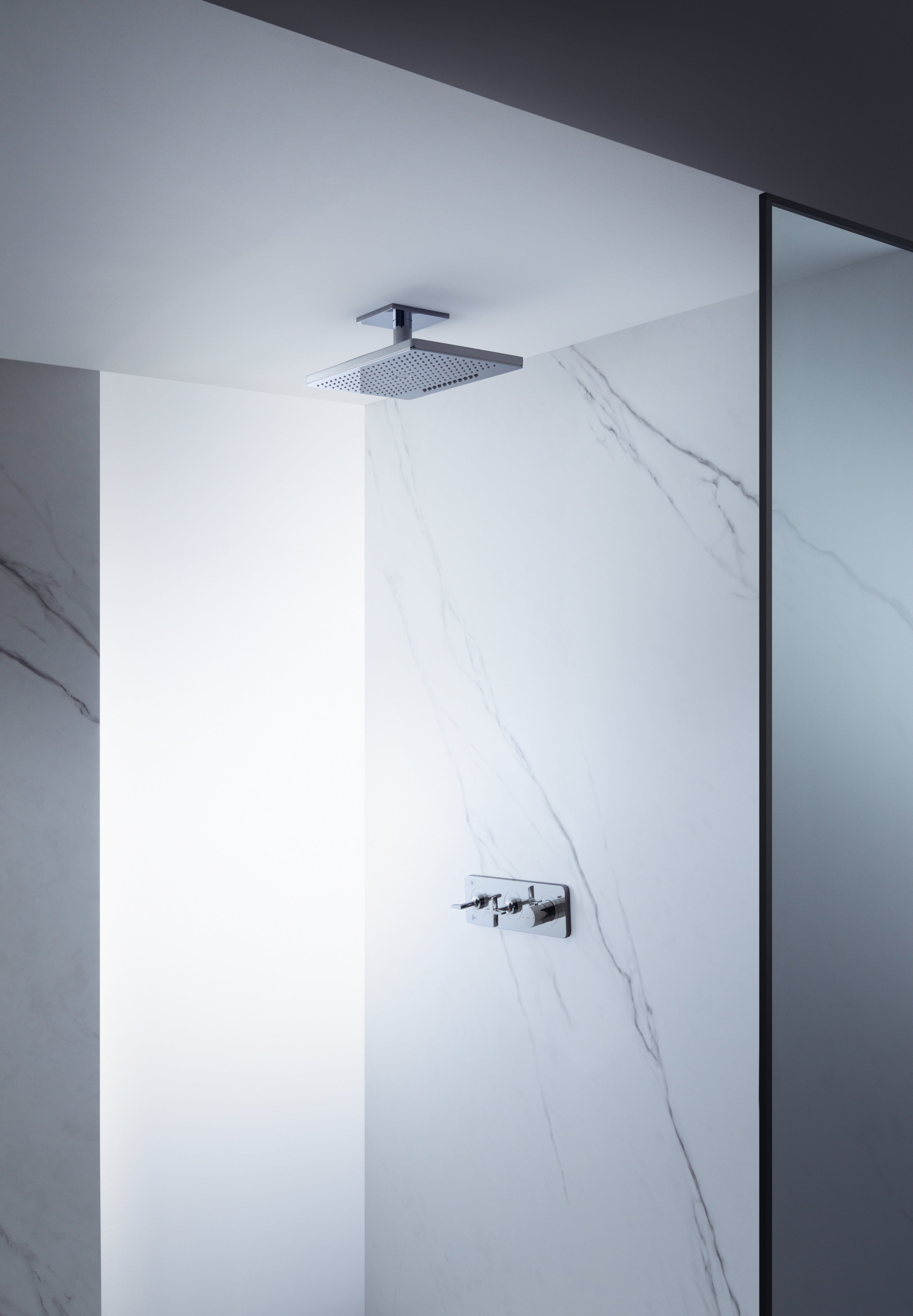 AXOR Citterio E Concealed Shower Thermostat Module 380/120 with 2 Outlets and Plate from Brandt in Chrome finish