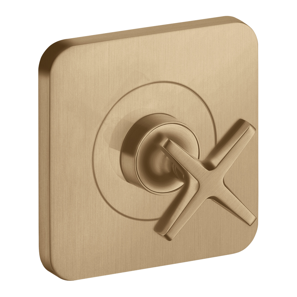 AXOR Citterio E Concealed Shut-Off Valve 120/120 from Brandt in Brushed Bronze finish