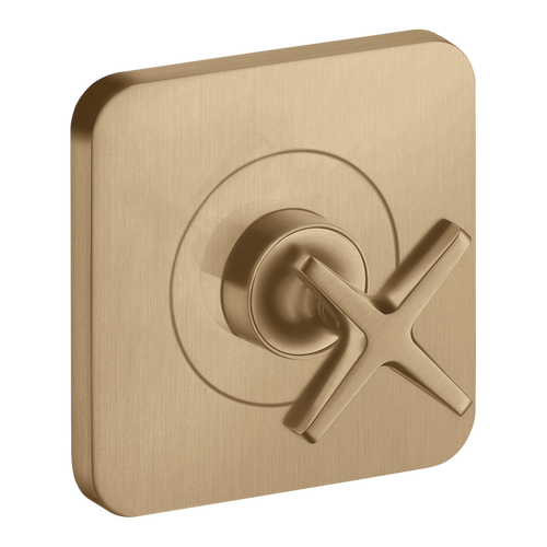 AXOR Citterio E Concealed Shut-Off Valve 120/120 from Brandt in Brushed Bronze finish