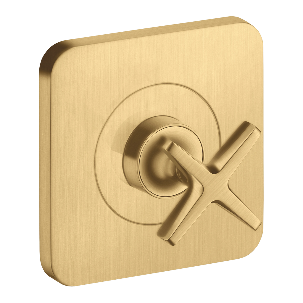 AXOR Citterio E Concealed Shut-Off Valve 120/120 from Brandt in Brushed Gold Optic finish