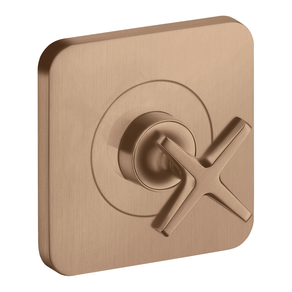 AXOR Citterio E Concealed Shut-Off Valve 120/120 from Brandt in Brushed Red Gold finish