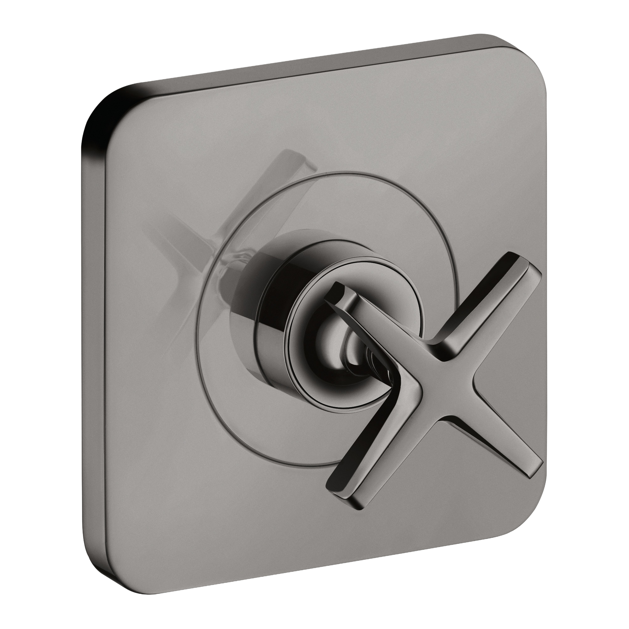 AXOR Citterio E Concealed Shut-Off Valve 120/120 from Brandt in Polished Black Chrome finish
