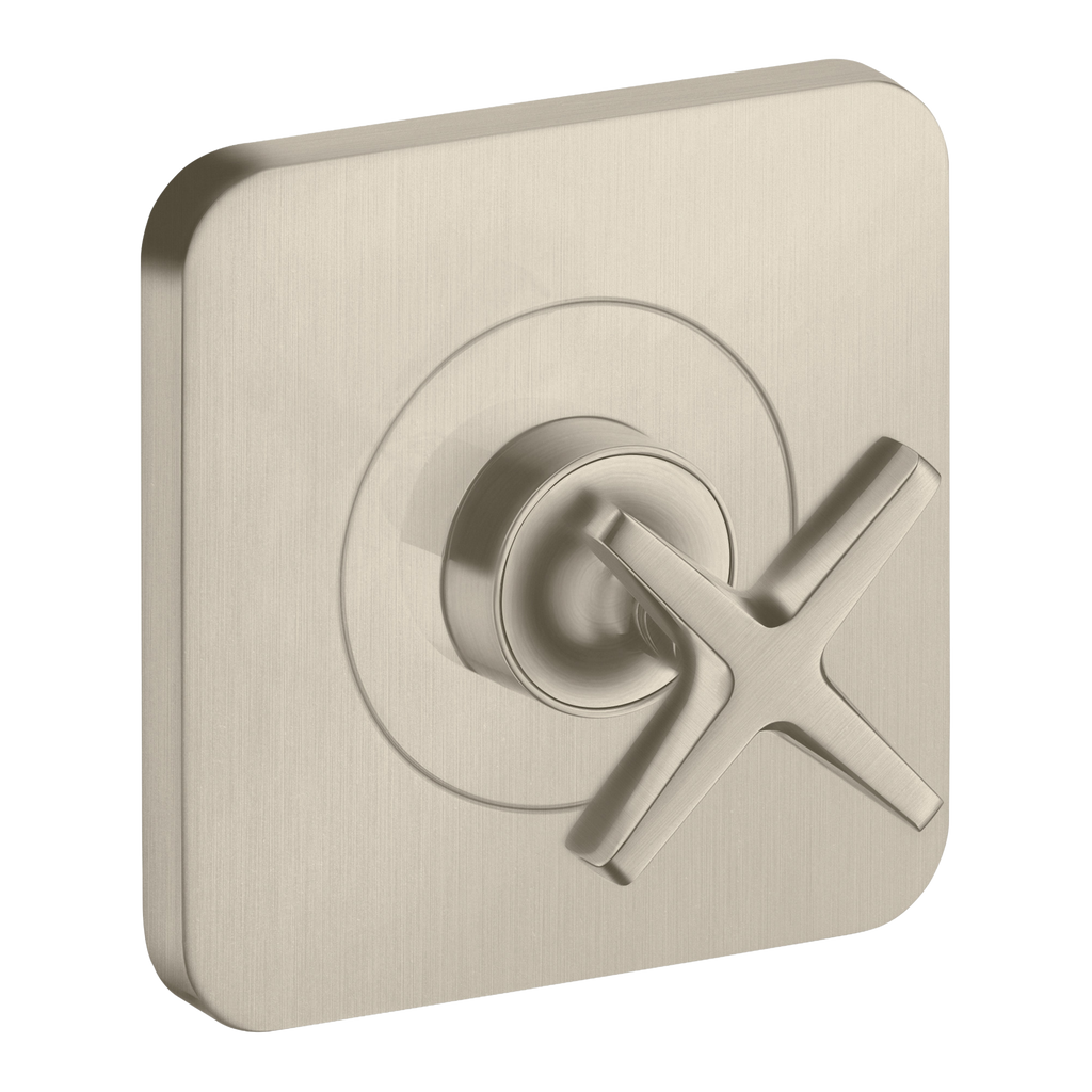 AXOR Citterio E Concealed Shut-Off Valve 120/120 from Brandt in Brushed Nickel finish