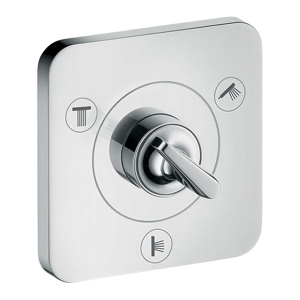 AXOR Citterio E Trio Quattro Concealed Shut-Off Diverter Valve 120/120 from Brandt in Chrome finish