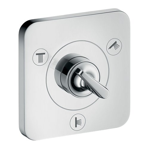 AXOR Citterio E Trio Quattro Concealed Shut-Off Diverter Valve 120/120 from Brandt in Chrome finish